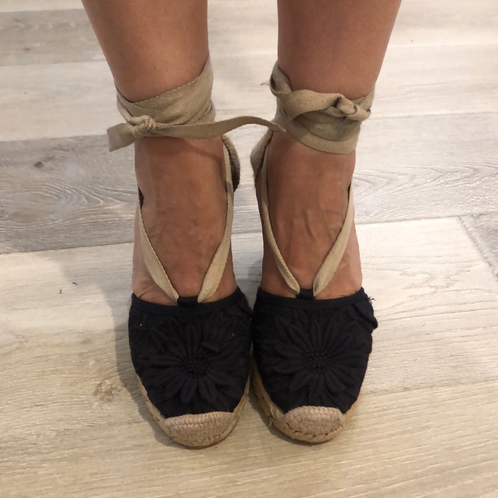 Tory Burch Lace-Up Espadrilles